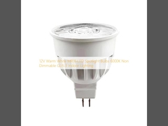 12V ホットホワイト MR16 LEDスポットライト 灯泡 6000K 調光不可能な GU5.3 室内照明